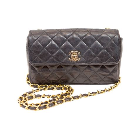 chanel black crossbody|Chanel black quilted handbag.